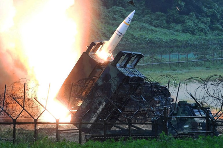 EAST COAST, SOUTH KOREA - JULY 29: In this handout photo released by the South Korean Defense Ministry, U.S. Army Tactical Missile System (ATACMS) firing a missile into the East Sea during a South Korea-U.S. joint missile drill aimed to counter North Korea¡¯s ICBM test on July 29, 2017 in East Coast, South Korea. North Korea launched another test missile, believed to be an Inter Continental Ballistic Missile (ICBM), which travelled 45 minutes before splashing down in the Exclusive Economic Zone (EEZ) of Japan. (Photo by South Korean Defense Ministry via Getty Images)