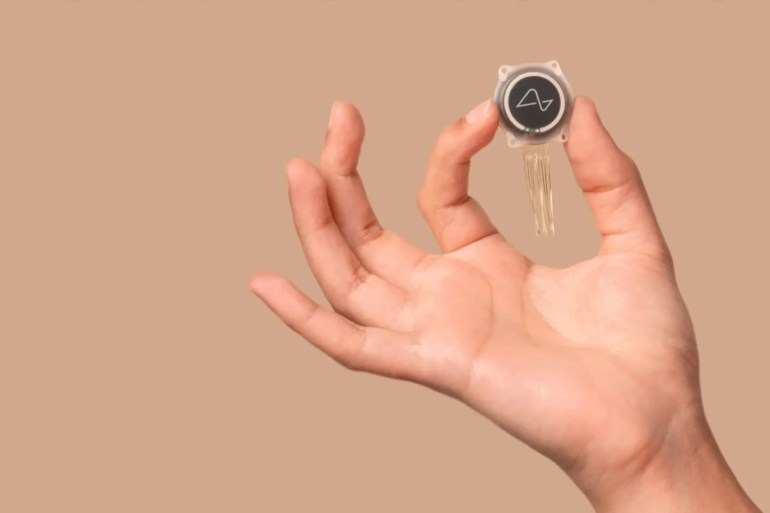 The Neuralink implant, the neural lace. // Source: Neuralink