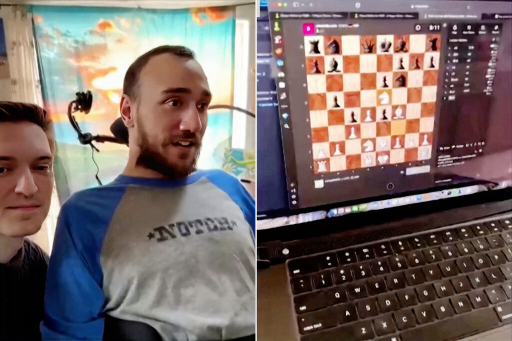 شاهد.. مصاب بشلل رباعي يلعب الشطرنج بالاعتماد على الدماغ بفضل شريحة “نيورالينك”