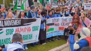 العاصمة البريطانية لندن تشهد مظاهرات داعمة لقطاع غزة