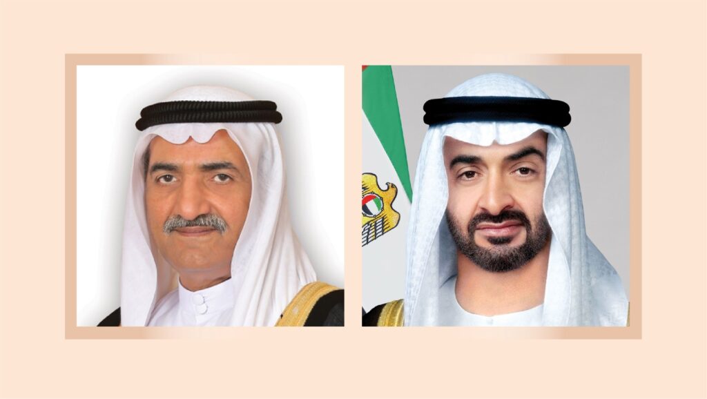 رئيس الدولة يستقبل حاكم الفجيرة ويؤكدان أهمية استثمار الشهر الفضيل في تعزيز التواصل وترسيخ قيم الخير والعطاء