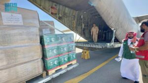 وصول الطائرة السعودية الـ 45 لإغاثة الشعب الفلسطيني