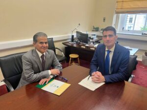 وزير الدولة للبيئة والمناخ والاتصالات والنقل الإيرلندي يستقبل القائم بالأعمال بالنيابة في سفارة المملكة