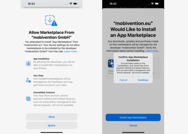 ***داخليه** Apple wants to make it very, very clear that installing a third-party marketplace is going to be a hassle.clipboard apps from a single developer. credit : theverge