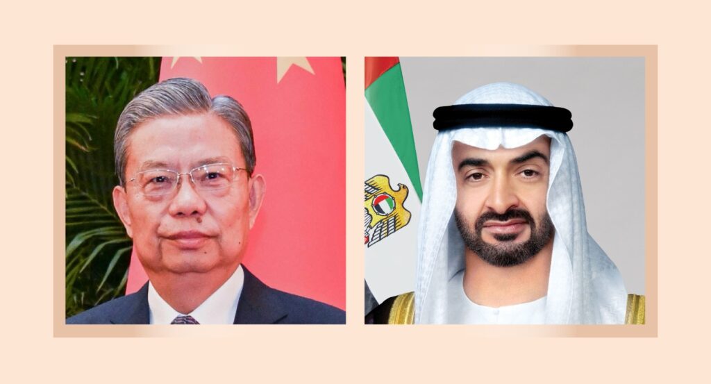 رئيس الدولة يلتقي رئيس اللجنة الدائمة للمجلس الوطني لنواب الشعب الصيني