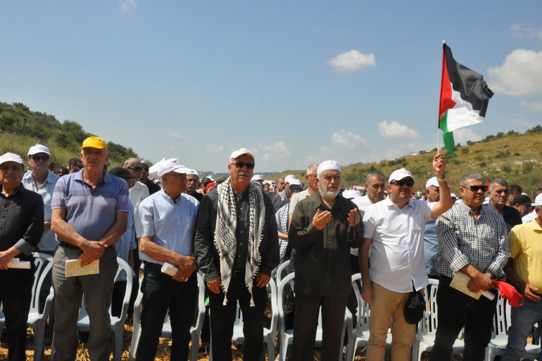 قيادات من فلسطيني 48 تتقدم المهرجان الخطابي لمسيرة العودة.
