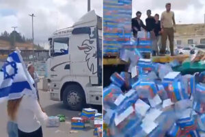 المستوطنون يقطعون طريق المساعدات ويشعلون المنصات غضبا