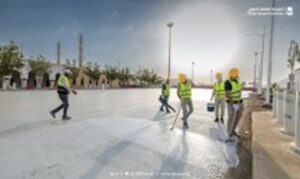 الهيئة العامة للطرق تبدأ بالتوسع في تبريد طرق ضيوف الرحمن