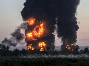 10 جرحى في حريق مصفاة نفط بأربيل ومحاولات إخماده مستمرة