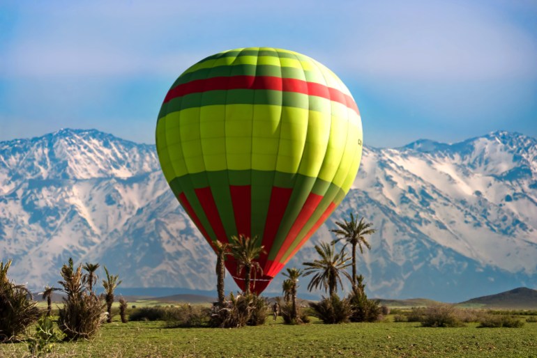 جولة عبر المنطاد من الأنشطة السياحية الحديثة التي انتشرت في المغرب،-الصور المسموح باستعمالها ومصدرها المجلس الجهوي للسياحة بمراكش