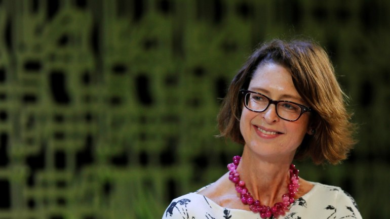 Fidelity Chairman and CEO Abigail Johnson interviews former New York City Mayor and founder of Bloomberg L.P. Michael Bloomberg about innovation at the Boston-based HubWeek in Boston, Massachusetts, U.S., October 13, 2017. REUTERS/Brian Snyder