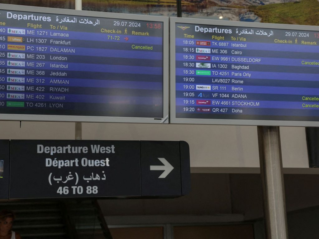 بعد مقتل فؤاد شكر.. شركات طيران أجنبية تلغي رحلاتها إلى لبنان وإسرائيل