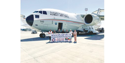 30 طناً مواد غذائية على متن الطائرة التاسعة لإغاثة السودان