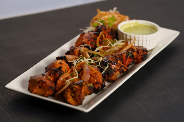 Delicious Chicken Tikka Platter with Chutney