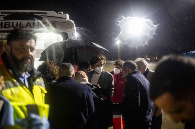 وزيرة الصحة الإسبانية مونيكا غارسيا كانت في استقبال المرضى في قاعدة سرقسطة الجوية (وزارة الصحة الإسبانية)