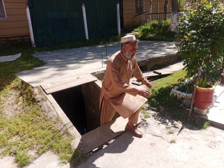 epa12062735 A Kashmiri man cleans a bunker made in his house in Neelum valley in Pakistani administered Kashmir, 29 April 2025. Pakistan's Interior Minister Naqvi has issued a stern warning to India, stating that his country will respond "with full force" to any provocations amid escalating tensions following a recent gunmen attack in Indian-controlled Kashmir that left 26 tourists dead. EPA-EFE/AMIRUDDIN MUGHAL