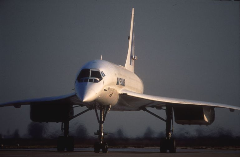 An Air France Concorde taxis on the run way in this December 1994 file photo. The first supersonic "Concordes" went into commercial service exactly twenty years ago on 21 January 1976, under the joint colours of Air France and British Airways