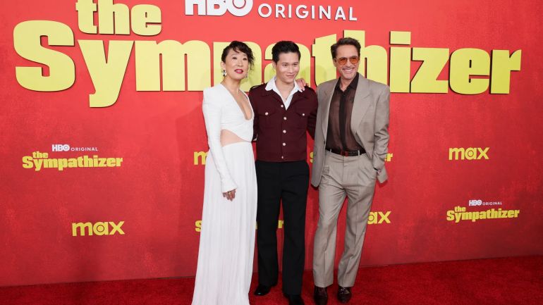Viet Thanh Nguyen's debut novel The Sympathizer was adapted into a miniseries starring Robert Downey Jr, Sandra Oh and Hoa Xuande [Mario Anzuoni/Reuters]