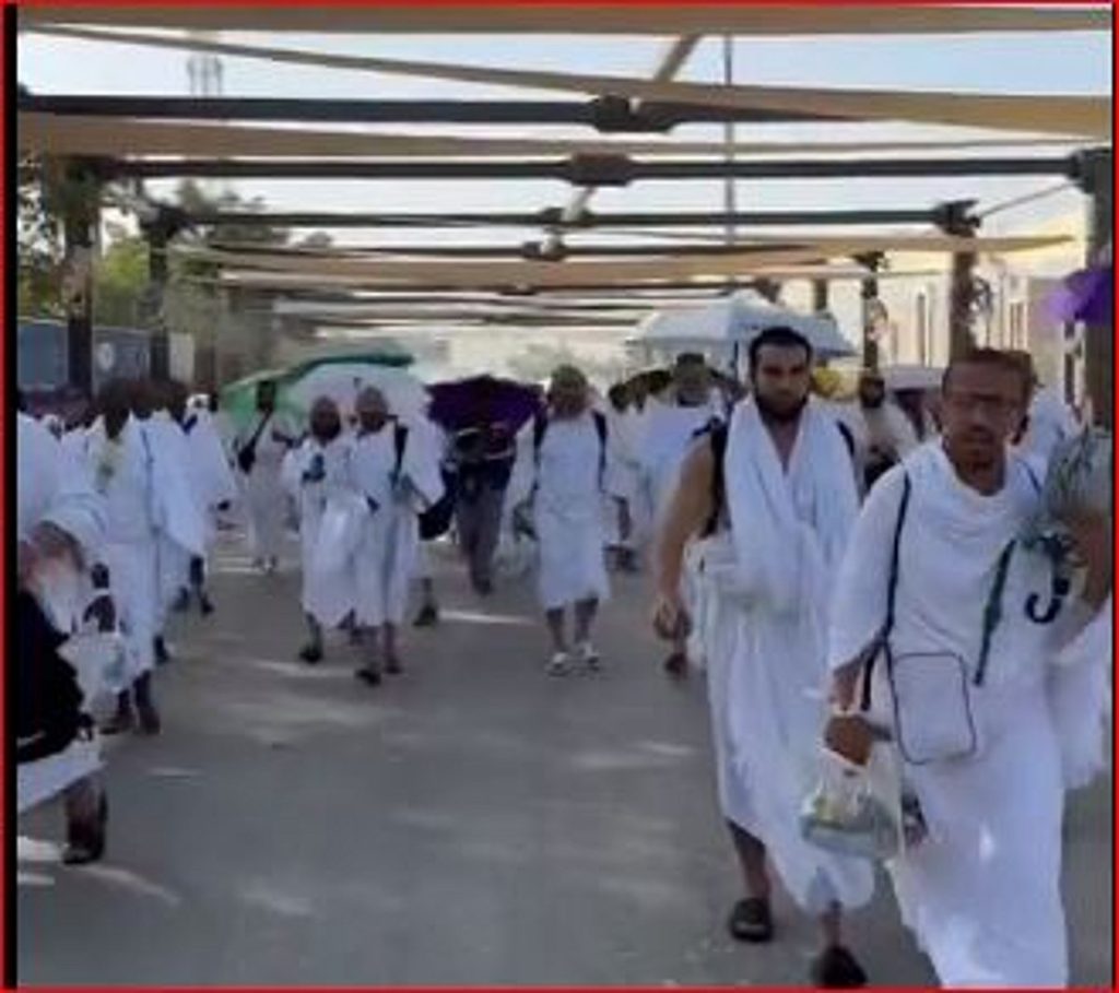 بدء تفويج الحجاج إلى ساحات مسجدة نمرة استعدادا للاستماع إلى خطبة عرفة