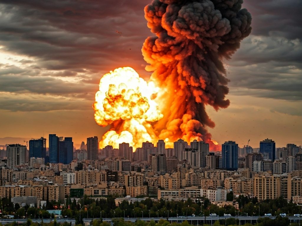 “سحابة المشروم” تظهر في طهران.. هل هو انفجار نووي؟